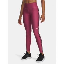 Legginsy fitness damskie z wysokim stanem Under Armour Tape. Fioletowe legginsy Under Armour, bez wzorów. Za 249.99 zł.