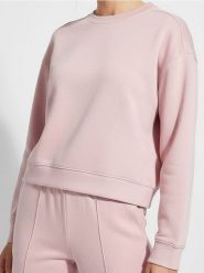 Bluza crewneck basic - różowy. Czerwone bluzy bez kaptura Sinsay, l, bez wzorów, z dzianiny, bez kaptura, do biegania. Za 45.99 zł.