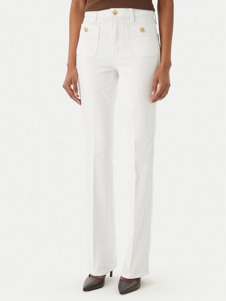 Tommy Hilfiger Jeansy WW0WW48580 Biały Bootcut Fit. Białe jeansy Tommy Hilfiger, bez wzorów, z bawełny. Za 343.99 zł.