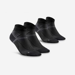 Skarpety turystyczne Quechua Hike 500 mid x 2 pary. Brązowe skarpetki QUECHUA, bez wzorów, z elastanu. Za 49.99 zł.