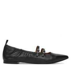 Baleriny Tamaris. Czarne baleriny Tamaris, bez wzorów, bez obcasa, bez zapięcia. Za 289.99 zł.