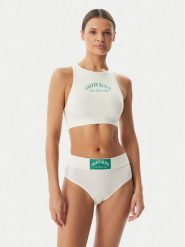 Calvin Klein Underwear Top LV00QF8707 Kremowy. Białe topy Calvin Klein Underwear, s, bez wzorów, z bawełny, bez kołnierzyka, bez ramiączek. Za 159.99 zł.