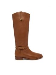 MICHAEL Michael Kors Oficerki Beverly Flat 40F6BVFB5L Brązowy. Brązowe kozaki MICHAEL Michael Kors, bez wzorów, ze skóry, bez obcasa, na płaskiej podeszwie, bez zapięcia. Za 1,469.00 zł.