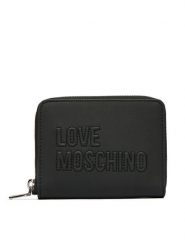 LOVE MOSCHINO Portfel JC5502PP0OLE0000 Czarny. Czarne portfele Love Moschino, bez wzorów, ze skóry. Za 439.99 zł.