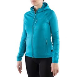 Bluza trekkingowa techniczna damska Viking Jukon Hoodie z kapturem na zamek. Niebieskie bluzy Viking, s, bez wzorów, sportowe, bez ramiączek, z kapturem. W wyprzedaży za 208.95 zł.