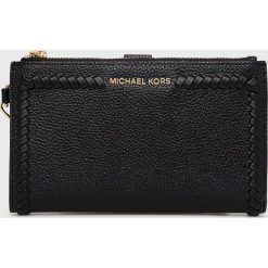 MICHAEL Michael Kors portfel skórzany 34T2GJ6W4O damski kolor czarny. Czarne portfele MICHAEL Michael Kors, bez wzorów, z materiału. W wyprzedaży za 566.99 zł.