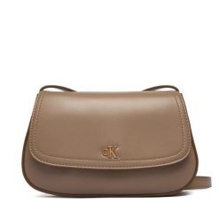 Torebka Calvin Klein. Brązowe listonoszki Calvin Klein, bez wzorów, bez dodatków. Za 409.99 zł.