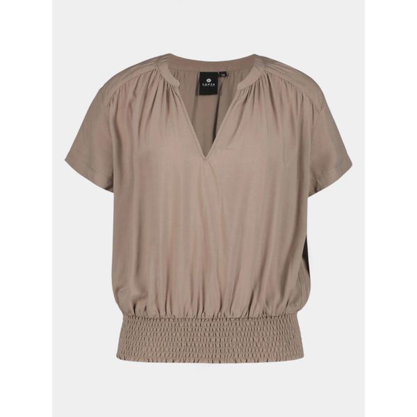 Bluzka damska Luhta Helala. Brązowe bluzki Luhta, l, bez wzorów, bez kołnierzyka, bez ramiączek. Za 269.00 zł.