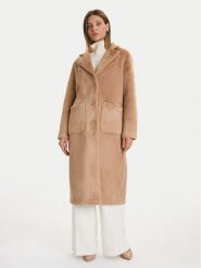 Rinascimento Płaszcz przejściowy CFC0122205003 Beżowy Regular Fit. Brązowe płaszcze Rinascimento, xl, bez wzorów, z syntetyku, bez kaptura. Za 759.99 zł.