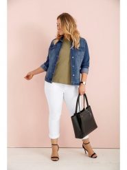 WITT WEIDEN Jegginsy w kolorze białym rozmiar: 24. Białe spodnie materiałowe WITT WEIDEN, bez wzorów, z materiału, klasyczne, z podwyższonym stanem. Za 44.45 zł.