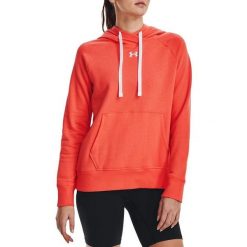 Damska Bluza Z Kapturem Rival Fleece Hoodie. Brązowe bluzy z kapturem Under Armour, l, bez wzorów, z bawełny, z kapturem, na fitness i siłownię, Thinsulate. Za 309.85 zł.