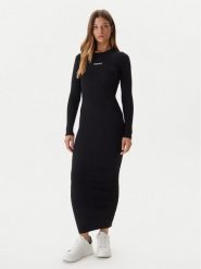 Guess Sukienka dzianinowa V5BK02 Z3JD2 Czarny Slim Fit. Czarne sukienki Guess, xxs, z aplikacjami, z dzianiny, bez kołnierzyka, bez ramiączek. Za 249.99 zł.