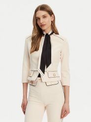 Elisabetta Franchi Marynarka GI-T51-51E2-V560 Écru Regular Fit. Marynarki i żakiety Elisabetta Franchi, bez wzorów, z syntetyku, bez ramiączek. Za 2,319.00 zł.