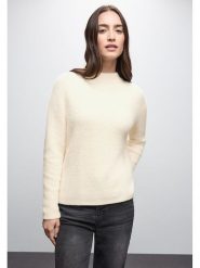 Street One Sweter w kolorze kremowym rozmiar: 38. Brązowe swetry Street One, bez wzorów, street, bez ramiączek. Za 148.96 zł.
