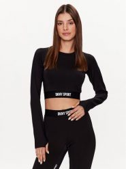 DKNY Sport Bluzka DP2T9185 Czarny Classic Fit. Czarne t-shirty sportowe DKNY Sport, m, bez wzorów, z syntetyku, bez ramiączek. Za 199.99 zł.