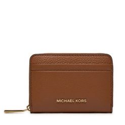 Portfel MICHAEL Michael Kors. Brązowe portfele MICHAEL Michael Kors, bez wzorów. Za 299.99 zł.