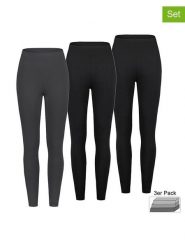 Sublevel Legginsy (3 pary) w kolorze czarno-antracytowym rozmiar: XS. Czarne legginsy Sublevel, bez wzorów. Za 70.08 zł.