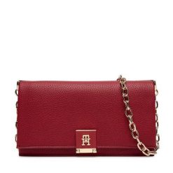 Torebka Tommy Hilfiger. Czerwone listonoszki Tommy Hilfiger, bez wzorów, bez dodatków. Za 569.99 zł.