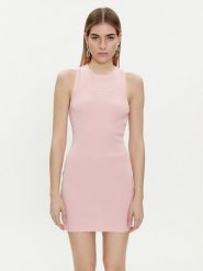 Juicy Couture Sukienka letnia Bentley JCBED223812 Różowy Slim Fit. Czerwone sukienki Juicy Couture, l, bez wzorów, z bawełny, bez kołnierzyka, bez ramiączek. Za 209.99 zł.