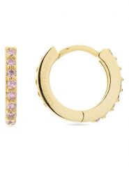 Luxenter Kolczyki-kreole z cyrkoniami rozmiar: onesize. Żółte kolczyki Luxenter, z cyrkonią, srebrne. Za 86.99 zł.