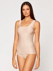 Chantelle Top Soft Stretch C26460 Beżowy Regular Fit. Brązowe topy Chantelle, bez wzorów, z syntetyku, bez kołnierzyka, bez ramiączek. Za 99.99 zł.