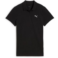 Koszulka Puma Ess Polo, Kobiety. Czarne t-shirty sportowe Puma, bez wzorów, z bawełny, bez ramiączek. Za 190.00 zł.