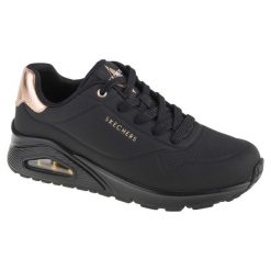 Buty sportowe Sneakersy damskie, Skechers Uno-Golden Air. Czarne buty sportowe lifestyle Skechers, bez wzorów, z materiału, bez zapięcia, trekkingowe. Za 409.00 zł.