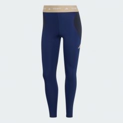 Legginsy do ćwiczeń TECHFIT Color Block 7/8. Czarne legginsy adidas, bez wzorów, z elastanu, sportowe. Za 219.00 zł.