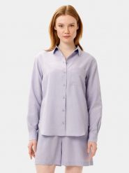 Les Lunes Koszula "Hattie" w kolorze fioletowym rozmiar: L. Różowe koszule Les Lunes, l, bez wzorów, bez kołnierzyka, bez ramiączek. Za 217.99 zł.