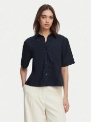 Tommy Hilfiger Koszula WW0WW48899 Granatowy Relaxed Fit. Niebieskie koszule Tommy Hilfiger, m, bez wzorów, z bawełny, bez kołnierzyka, bez ramiączek. Za 369.99 zł.