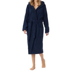 Szlafrok Essentials. Niebieskie szlafroki damskie Schiesser, s, bez wzorów, z bawełny, bez ramiączek. Za 429.00 zł.