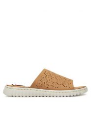 Go Soft Klapki LA3J9143-4 Beżowy. Brązowe klapki GO SOFT, bez wzorów, z materiału, bez obcasa, bez zapięcia. Za 119.99 zł.