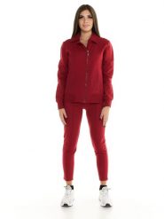 Bluza z zamek błyskawiczny na co dzień na siłownię. Brązowe bluzy LEONE 1947 APPAREL, xs, bez wzorów, z dresówki, bez ramiączek, bez kaptura. Za 252.56 zł.
