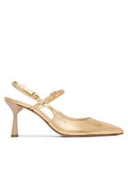 HÖGL Szpilki 1-107911 Złoty. Żółte szpilki Högl, bez wzorów, ze skóry, bez obcasa, na szpilce, bez zapięcia. Za 839.99 zł.