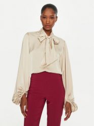 Rinascimento Bluzka CFC0121009003 Brązowy Regular Fit. Brązowe bluzki Rinascimento, l, bez wzorów, z syntetyku, bez kołnierzyka, bez ramiączek. Za 209.99 zł.