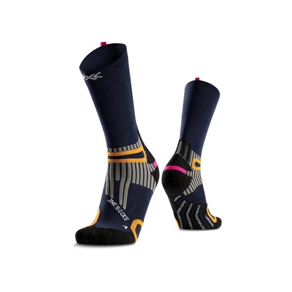 Skarpetki X-Socks Anatomix Merino Crew. Niebieskie skarpetki X-Socks, bez wzorów, z wełny. Za 232.50 zł.