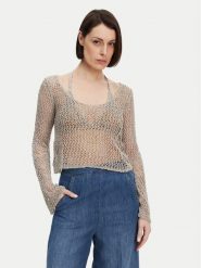 PINKO Sweter Denali 104749 A2FB Szary Regular Fit. Szare swetry Pinko, xs, bez wzorów, z syntetyku, bez ramiączek. Za 959.99 zł.