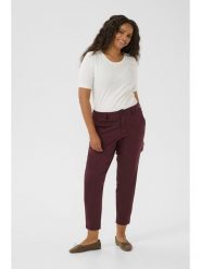 KAFFE curve Spodnie chino w kolorze bordowym rozmiar: 46. Czerwone chinosy KAFFE curve, bez wzorów. Za 152.99 zł.