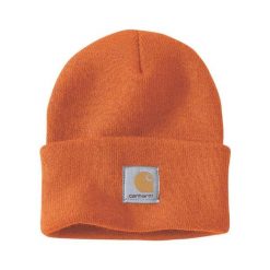 Czapka zimowa Carhartt Acrylic Watch Hat. Brązowe czapki zimowe Carhartt, bez wzorów, sportowe. Za 68.74 zł.