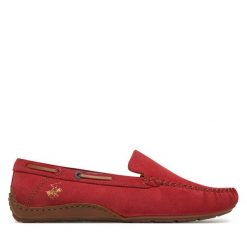 Mokasyny Beverly Hills Polo Club. Czerwone mokasyny Beverly Hills Polo Club, bez wzorów. Za 259.99 zł.