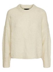 Pieces Sweter w kolorze kremowym rozmiar: L. Brązowe swetry Pieces, l, bez wzorów, z wełny, bez ramiączek. Za 61.60 zł.