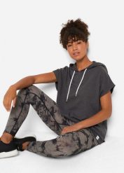 Bluza z kapturem oversize. Szare bluzy bonprix, bez wzorów, bez ramiączek, z kapturem. Za 79.99 zł.