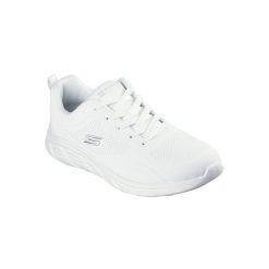 Buty SKECHERS BOBS B FLEX LO COOL EASE Biały. Białe buty trekkingowe Skechers, bez wzorów, z syntetyku, bez zapięcia, trekkingowe. Za 242.99 zł.