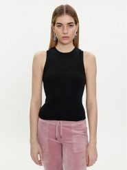 Juicy Couture Top Beckham JCBLV223811 Czarny Slim Fit. Czarne topy Juicy Couture, xs, bez wzorów, z bawełny, bez kołnierzyka, bez ramiączek. Za 119.99 zł.
