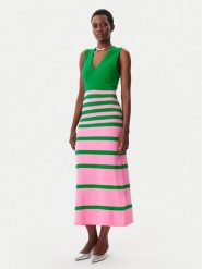 LOLA CASADEMUNT Sukienka dzianinowa LS2516005 Zielony Slim Fit. Zielone sukienki LOLA CASADEMUNT, s, bez wzorów, z dzianiny, bez kołnierzyka, bez ramiączek. Za 499.99 zł.