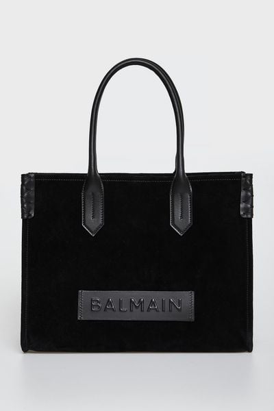 Torebka zamszowa shopper B-Army 36 BALMAIN. Shopper bag Balmain, bez wzorów, z zamszu, zamszowe, bez dodatków. Za 6,389.00 zł.