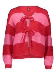 Pieces Kardigan w kolorze czerwono-jasnoróżowym rozmiar: M. Czerwone swetry Pieces, m, bez wzorów, bez ramiączek. Za 100.99 zł.