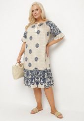 Niebieska Wiskozowa Sukienka w Stylu Boho z Frędzlami i Falbankami Korilia. Niebieskie sukienki Born2be, na spotkanie biznesowe, xl, bez wzorów, z wiskozy, boho, bez kołnierzyka, bez ramiączek, midi. Za 119.99 zł.