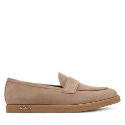 Mokasyny Max Mara. Brązowe mokasyny Max Mara, bez wzorów. Za 1,679.00 zł.