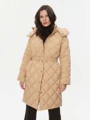 TWINSET Kurtka puchowa 232TP2240 Beżowy Regular Fit. Brązowe kurtki Twinset, na zimę, bez wzorów, z puchu, bez kaptura. Za 849.99 zł.